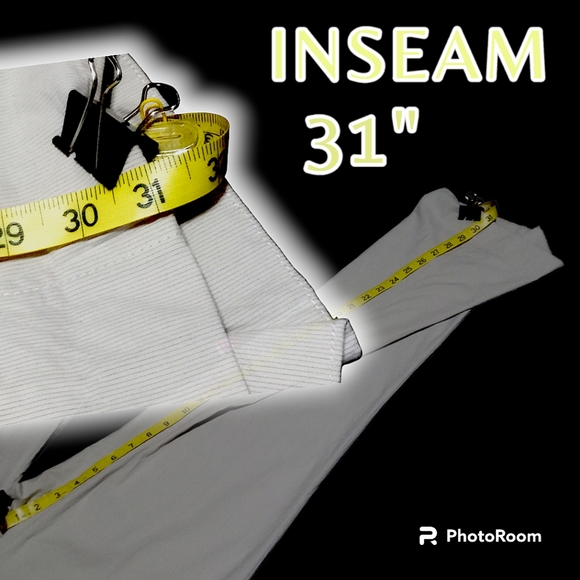 Vintage, Calvin Klein Riley Pants, Women's Size 10, Beige, Pinstripes, 5 Pockets - Picture 3 of 12